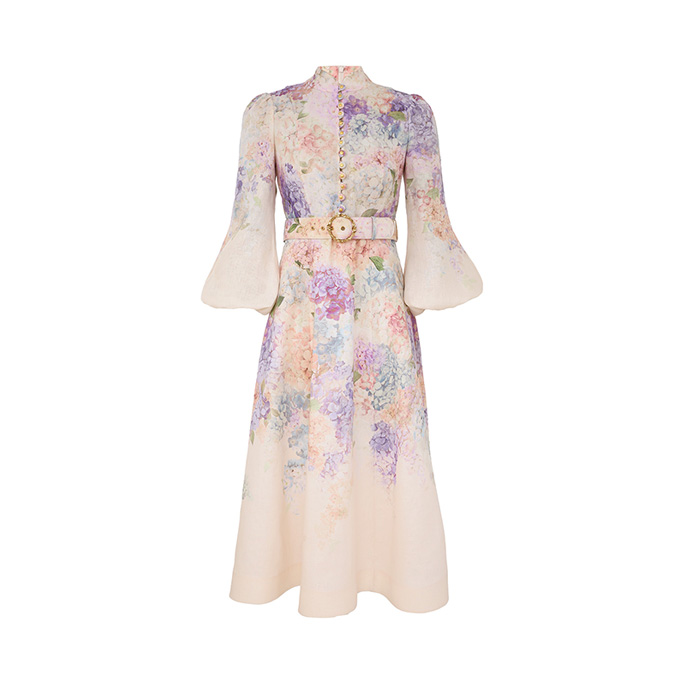 zimmermann dawning buttoned midi dress